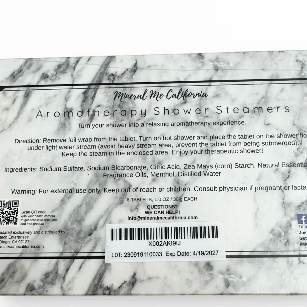 Mineral Me California Aromatherapy Shower Steamers 8 Pack Set